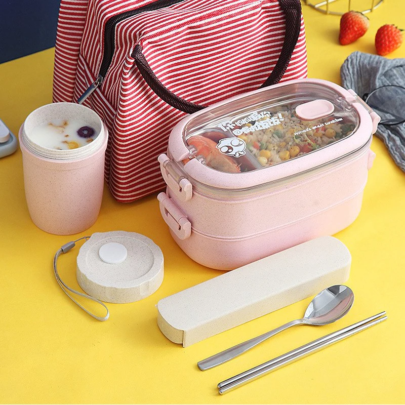 Multi-Layer Stainless Steel Insulated Lunch Box Student School Tableware Bento Food Container Storage Breakfast Boxes | Дом и сад