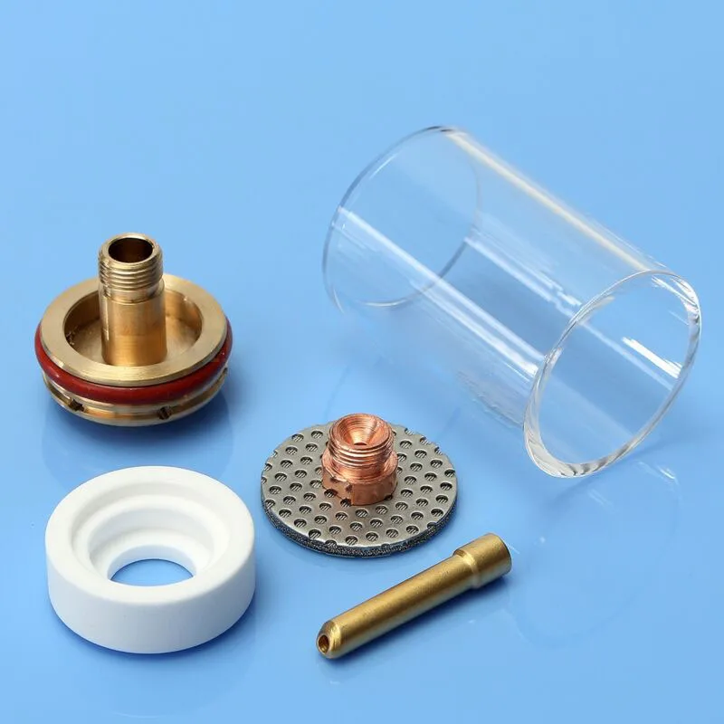 Стеклянный патрон для газовых линз изолятор TIG Torch Cup комплект сопла