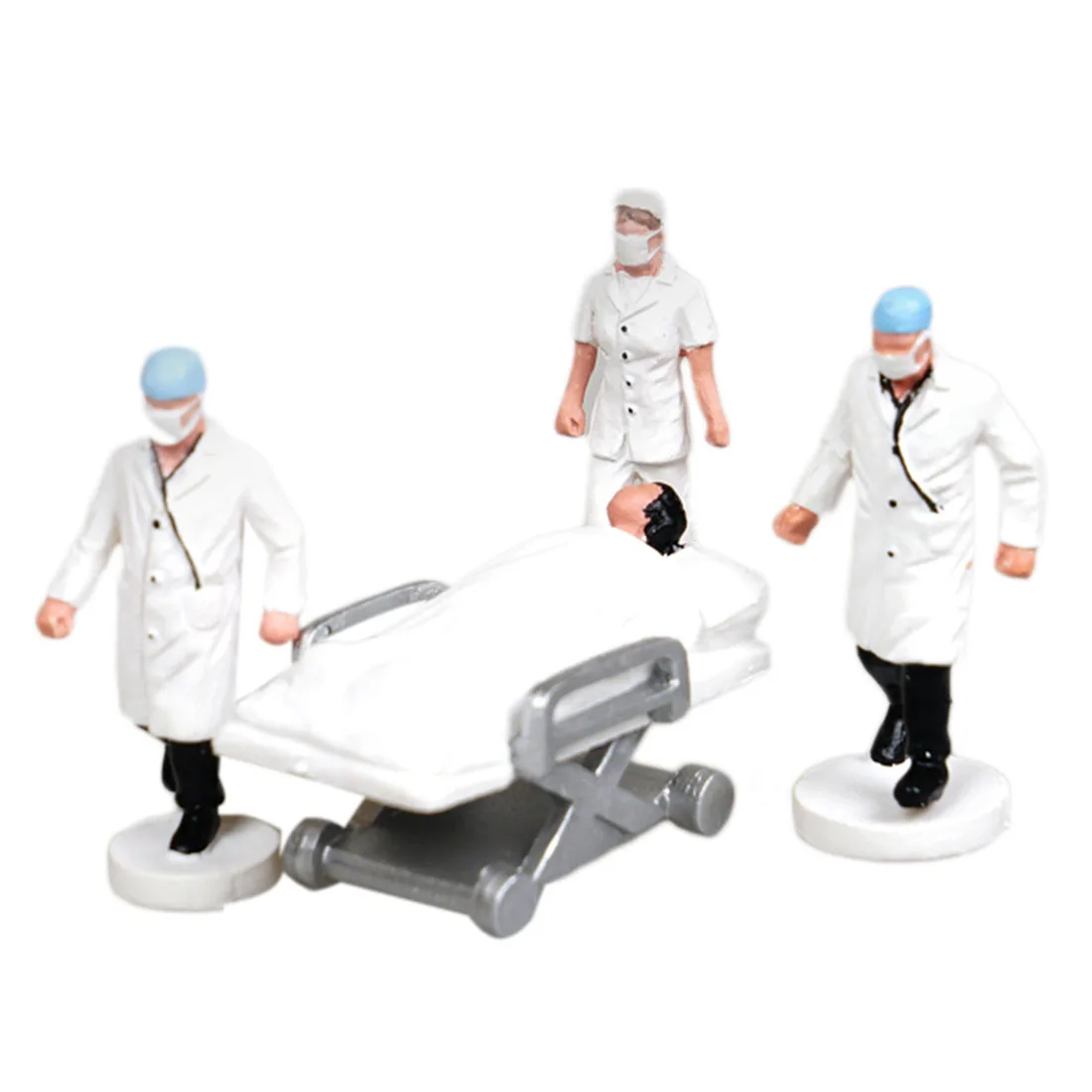 

4Pcs/set 1:64 Sand Table People Figures Toys Ambulance Doctors Figures Model for DIY