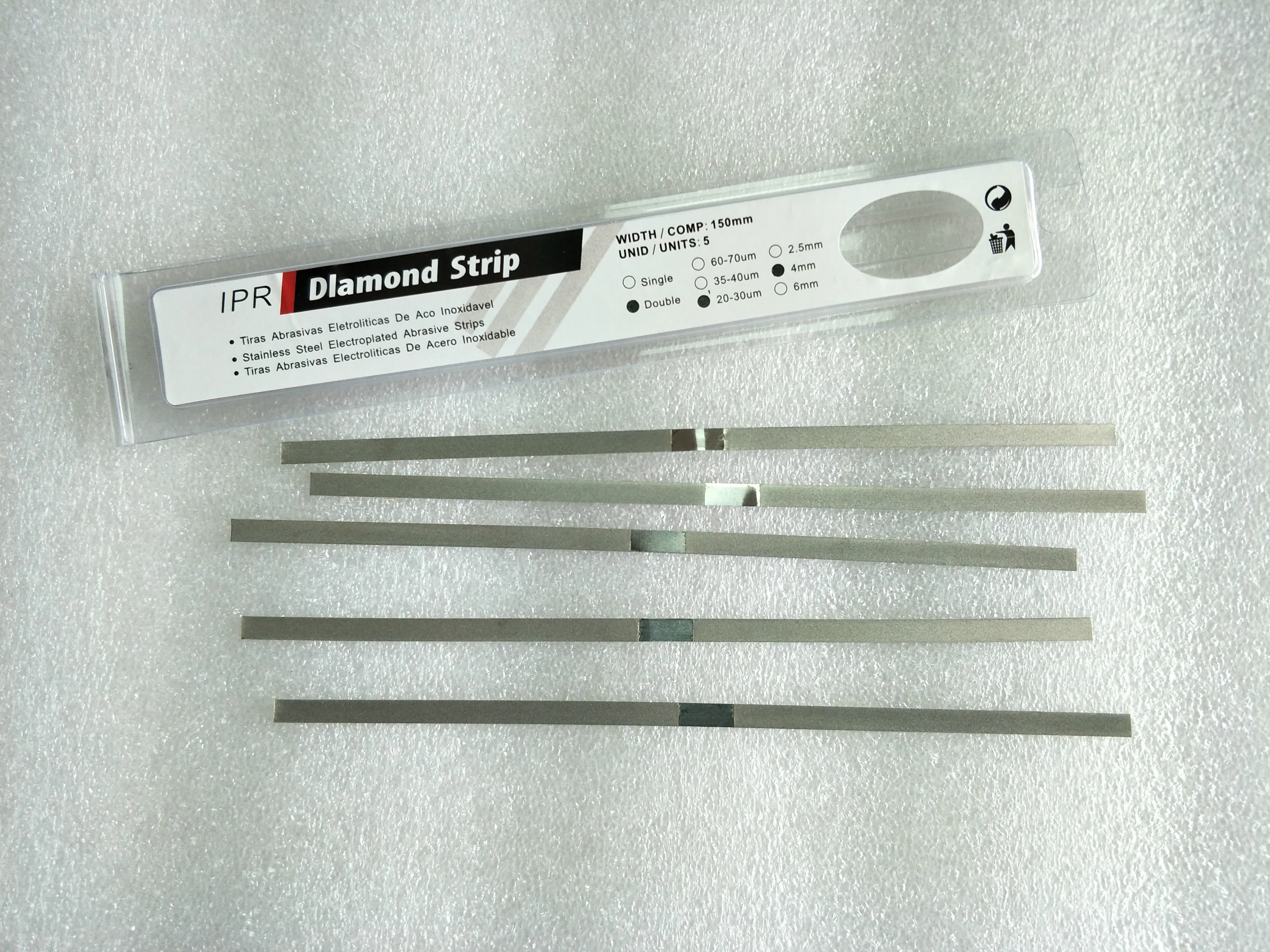 Алмазные абразивные полоски из нержавеющей стали с ортодонтической полировкой