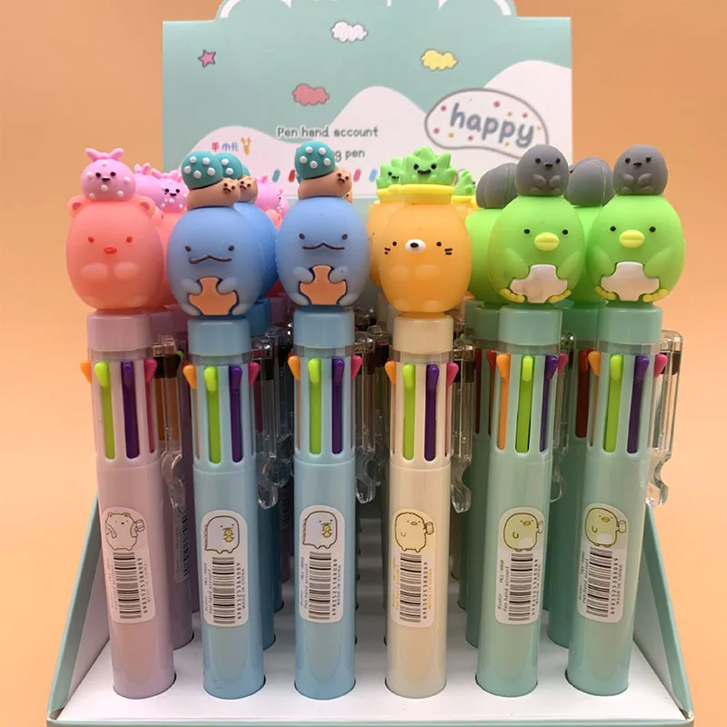 

36 pcs/lot Kawaii Sumikko Gurashi 8 Colors Ballpoint Pen Cute Roller Ball pens School Office Writing Supplies Stationery Gift