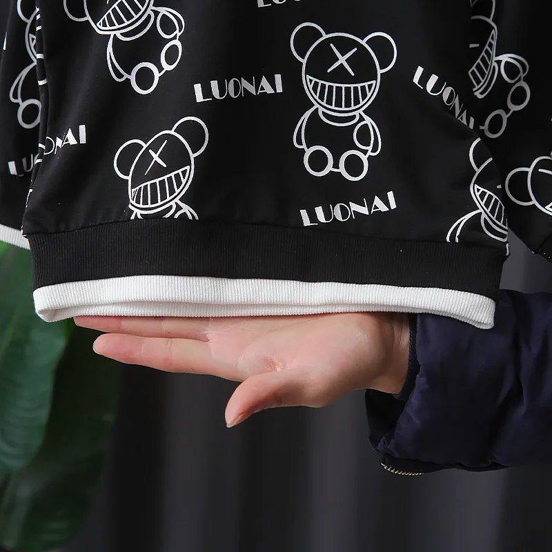 

Children's Sports Suit Spring and Autumn New Baby Long-sleeved Cartoon Sweater + Pants Two-piece Suit