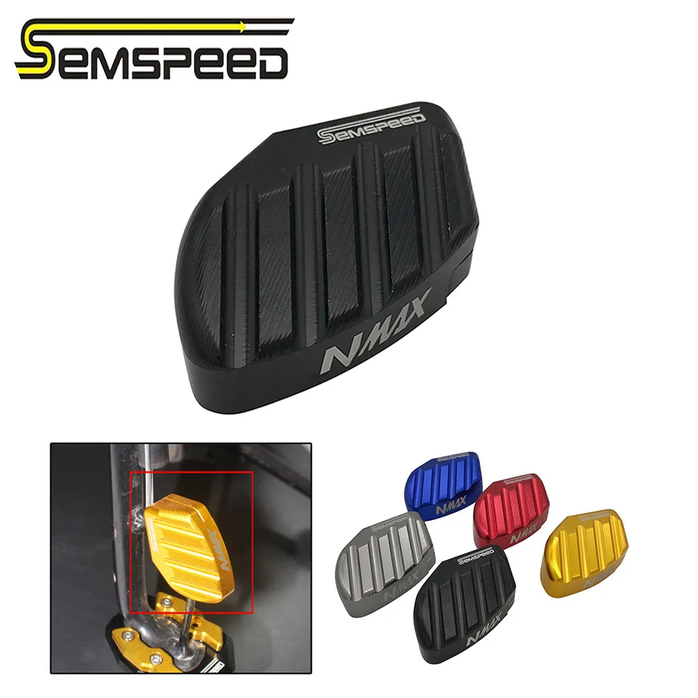 SEMSPEED Мотоцикл с ЧПУ Логотип NMAX 155 125 150 NMAX155 Sidestand ножка боковая подставка расширение Подставка пластина опорная площадка для YAMAHA