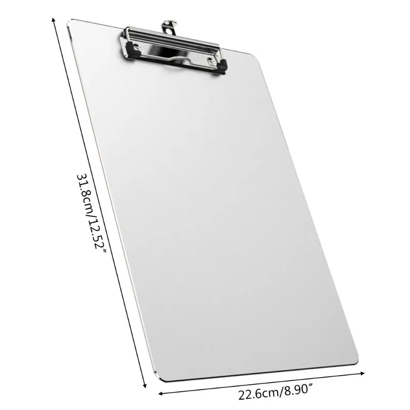 

A4 Aluminum Alloy Writing Clip Board Antislip File Hardboard Paper Holder Office