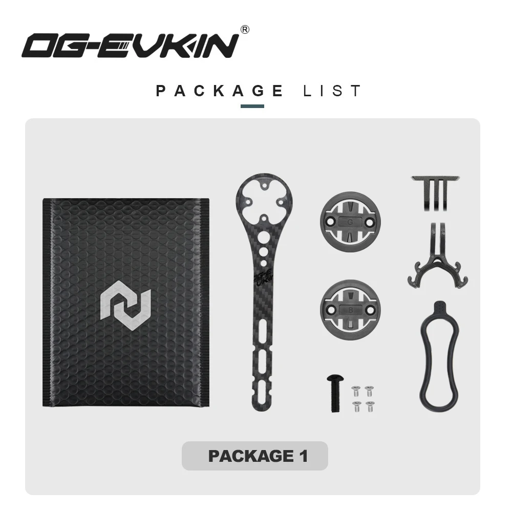 

OG-EVKIN M001 Super Light Carbon Cycling Computer Mount 3k Road MTB Bike handlebar Mount Holder Support for Garmi Bryton