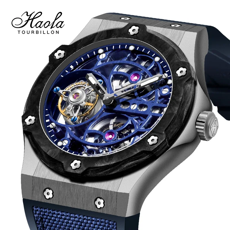 Haofa Skeleton Tourbillon Movement Men Mechanical Wristwatches Sapphire Hand Tourbillon Watch For Men Luxury montres mécaniques