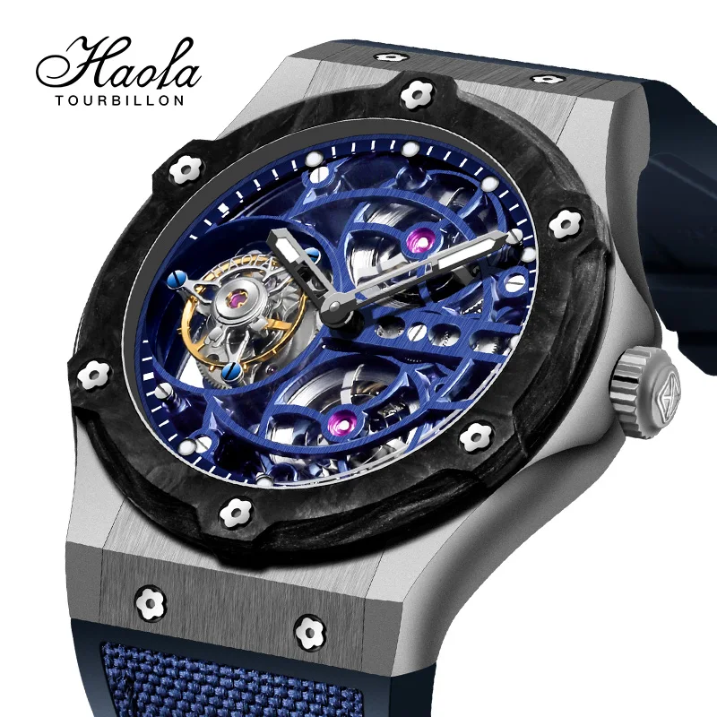 

Haofa Skeleton Tourbillon Movement Men Mechanical Wristwatches Sapphire Hand Tourbillon Watch For Men Luxury montres mécaniques