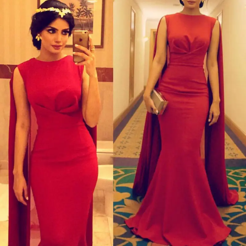 Выпускное Платье красное платье русалки без рукавов с высоким вырезом в Пол