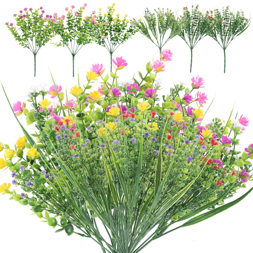 

6pcs Yellow Purple White Provence Little Flowers DIY Gypsophila Simulation Artificial Fake Flower Wedding Home Garden Decoration
