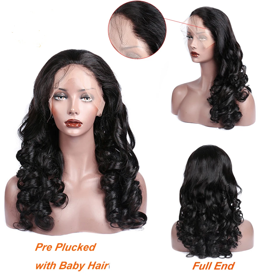 30 дюймов парик свободная волна Закрытие кружева фронта человеческих волос