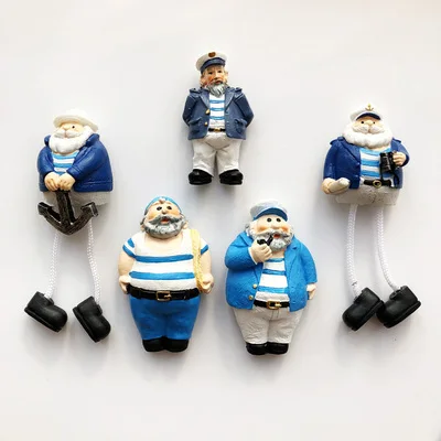 Магнит на холодильник для детей модель лодки капитан человекоид художественные