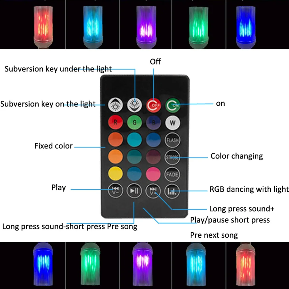 Умная Светодиодная лампа E27 RGB с Bluetooth динамиком 9 Вт беспроводная для