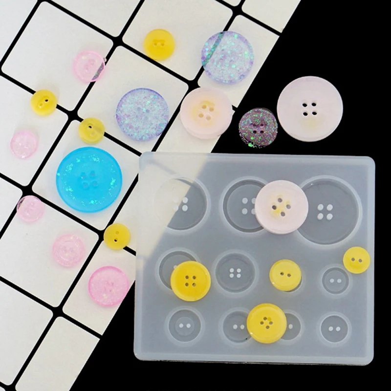 

New DIY Silicone Mold Button Epoxy Resin Mold Jewelry Making Mould Epoxy Pendant Crafts Tool Handmade Craft Jewelry Making Decor