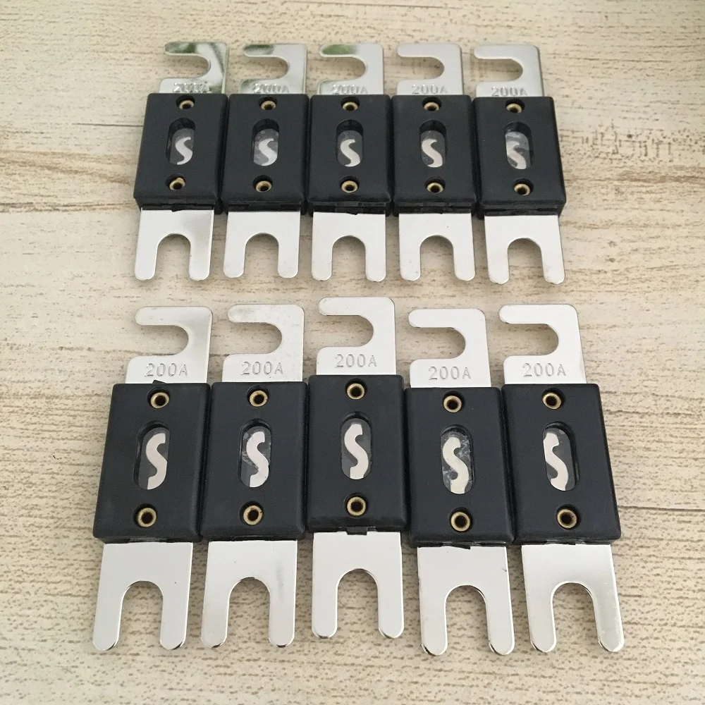 

10PCS/LOT Good Quality 80A 100A 200A Nickel Plated Car Audio Auto Fuse ANL Fuse