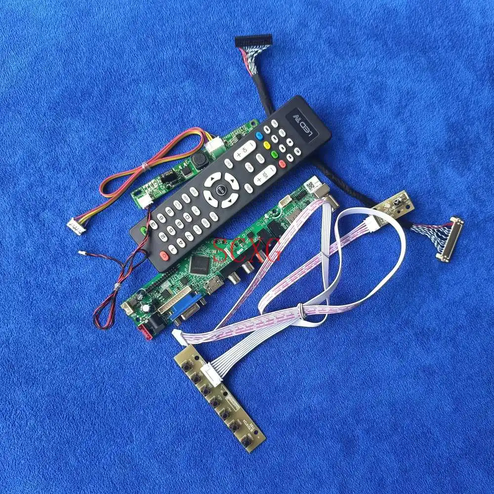 

DIY Kit контроля pН доска ЖК-дисплей светодиодный сигнал аналоговый для MT230DW01/MT230DW03 AV VGA USB HDMI совместимых с 1920*1080 30-контактный LVDS
