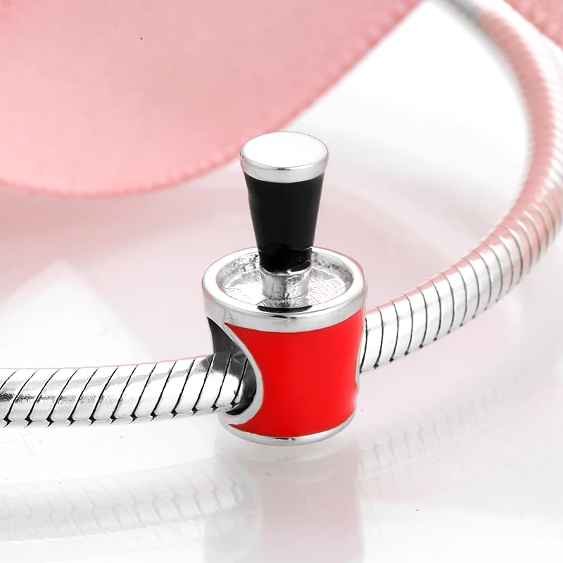 Ювелирное изделие из стерлингового серебра 925 пробы с эмалью в форме лака для