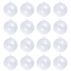 20 шт. Рождественские шары прозрачные пластиковые шары пустотелые круглые шары Рождественская елка подвесные шары 7 см 4 см 5 см 6 см 8 см A50