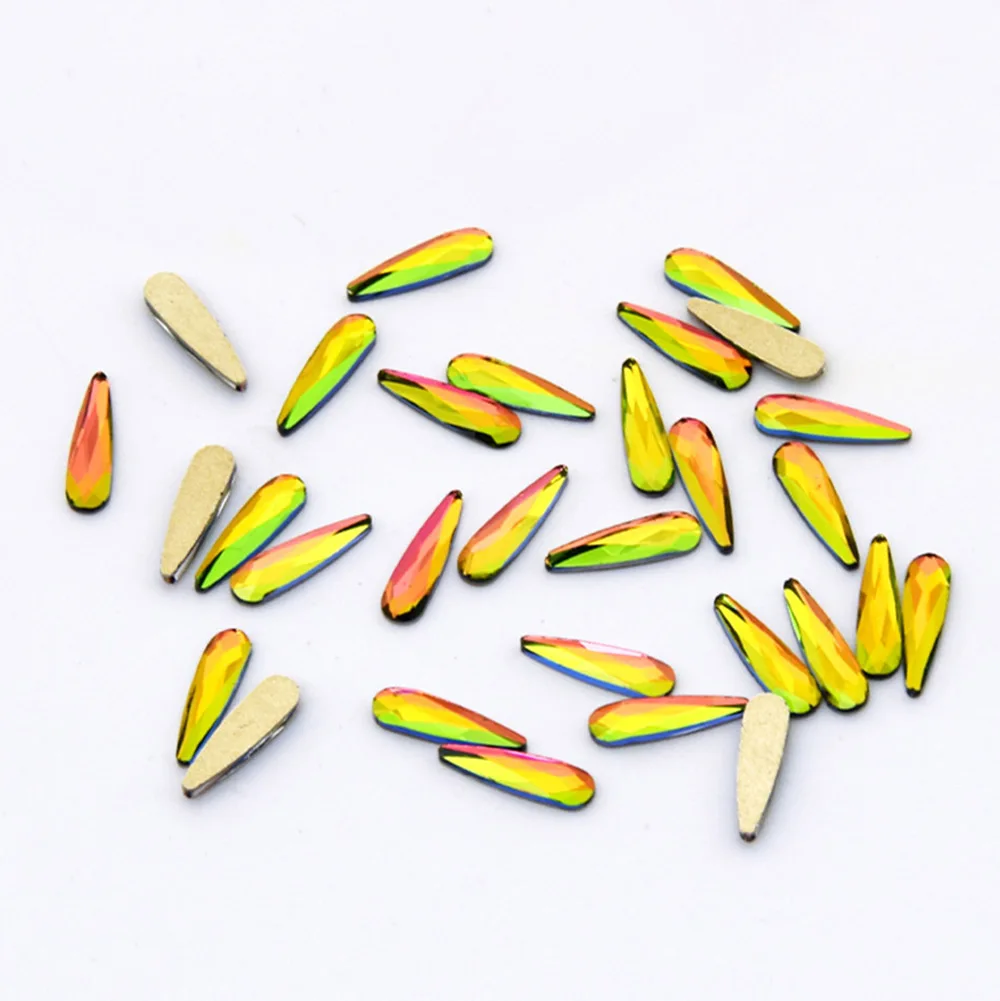 20 шт./пакет капли воды Стразы особой формы не требуют горячей фиксации украшения