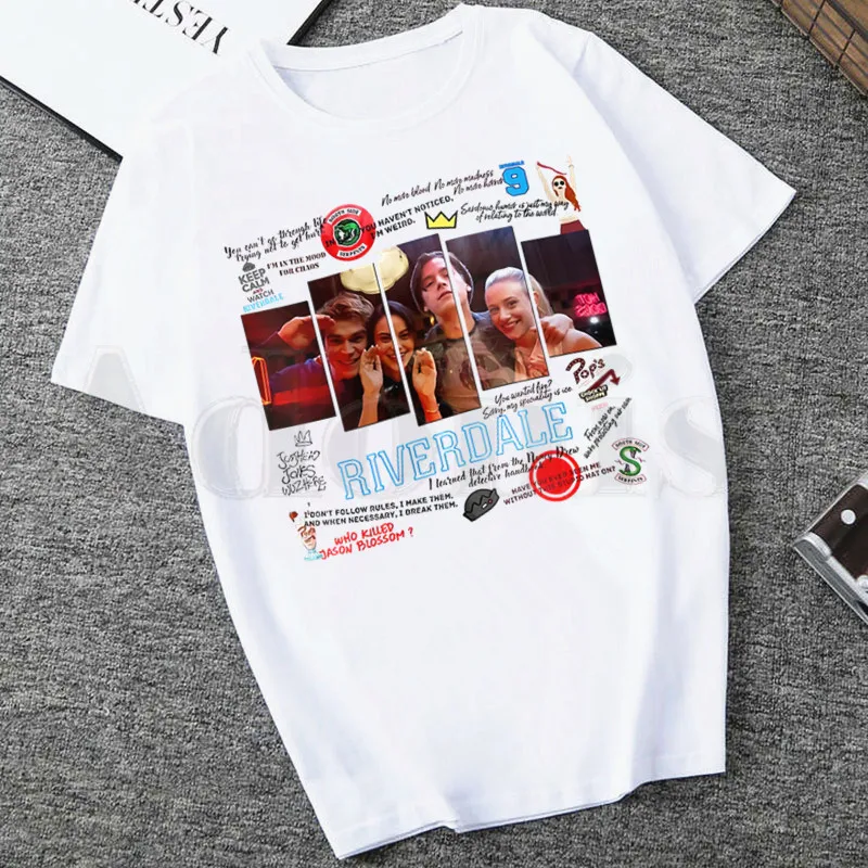 

Women's T-shirt Riverdale Southside Serpents Snake Streetwar Short Sleeve Female Tops Tees Harajuku VintageT Shirts