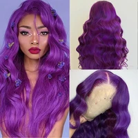 hairtogo purple colour13x4 wave lace front wigs virgin human hair wigs light gray white blonde