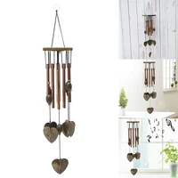 antique house love heart 8 tubesfish copper 6 bells relaxing windchime campanula outdoor living yard garden decor wind chimes