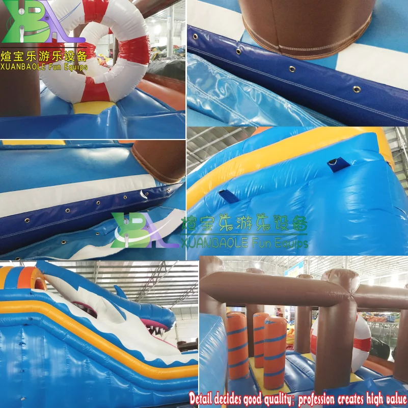 Новый Привлекательный надувной батут в виде акулы воздушный для вечерние аренду