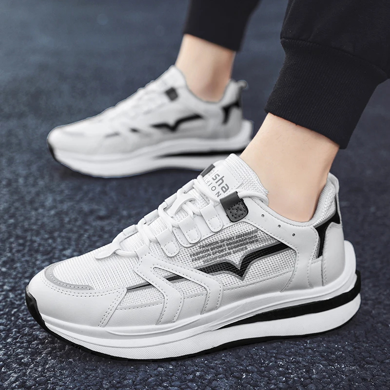 

2021 New Height Increasing Men Shoes Sneakers Breathable Outdoor Walking Sport Shoes for Male Lace-up Casual Shoes Men Footwear