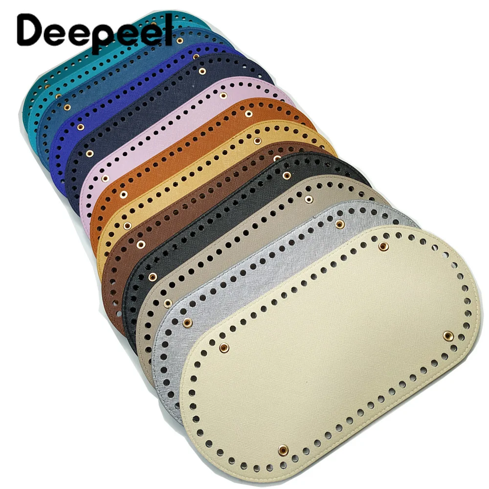 Deepeel 1 шт. 25*12 см овальное дно для вязаная сумка PU кожаный кошелек аксессуары волос