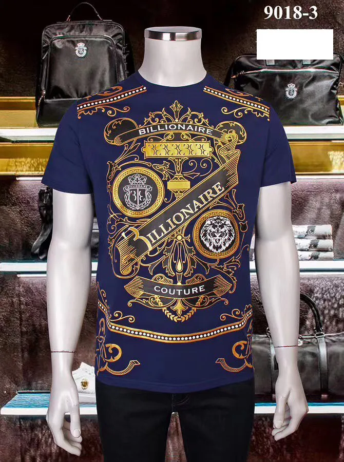 

shirt BILLIONAIRE T men cotton 2021 new summer casual Thin fashion Printed england Short sleeve Comfortable size free shipping