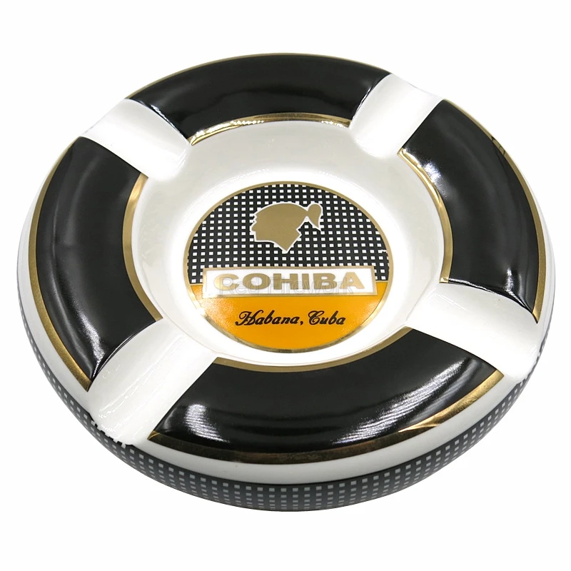 COHIBA керамическая пепельница для сигар большой размер 4 пальца держатель