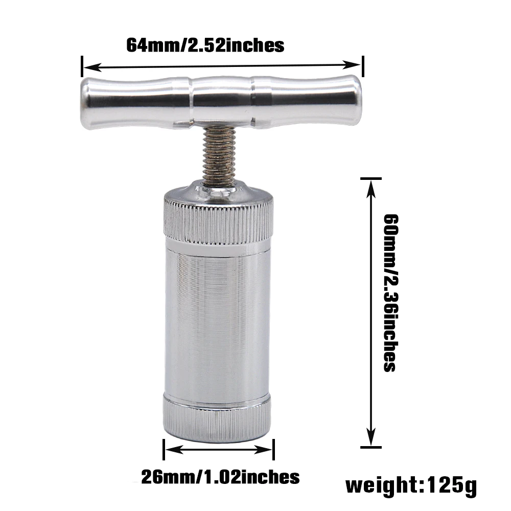 Алюминиевый прижимный компрессор HORNET для пыльцы металлический серебристый
