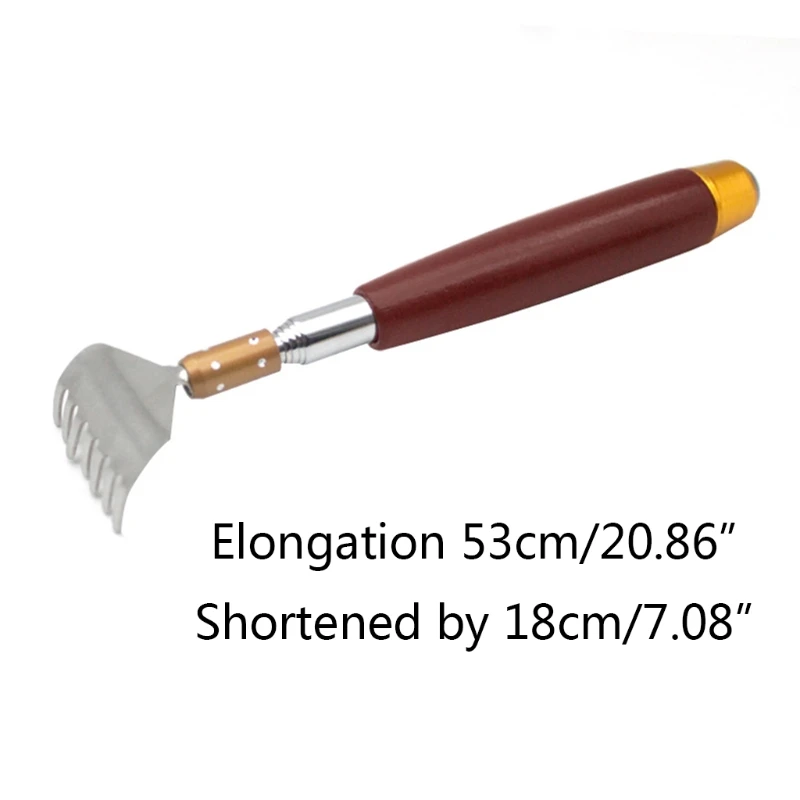 

Q1QD 1pc Metal Extendable Back Scratchers Body Scratcher Telescopic Massager with Non Slip Handle for Itch Relief Women Men