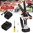 Беспроводная электрическая пила, 6 дюймов, 450 Вт, с бесщеточным двигателем, для обрезки садовых деревьев, с литий-ионным аккумулятором Ач