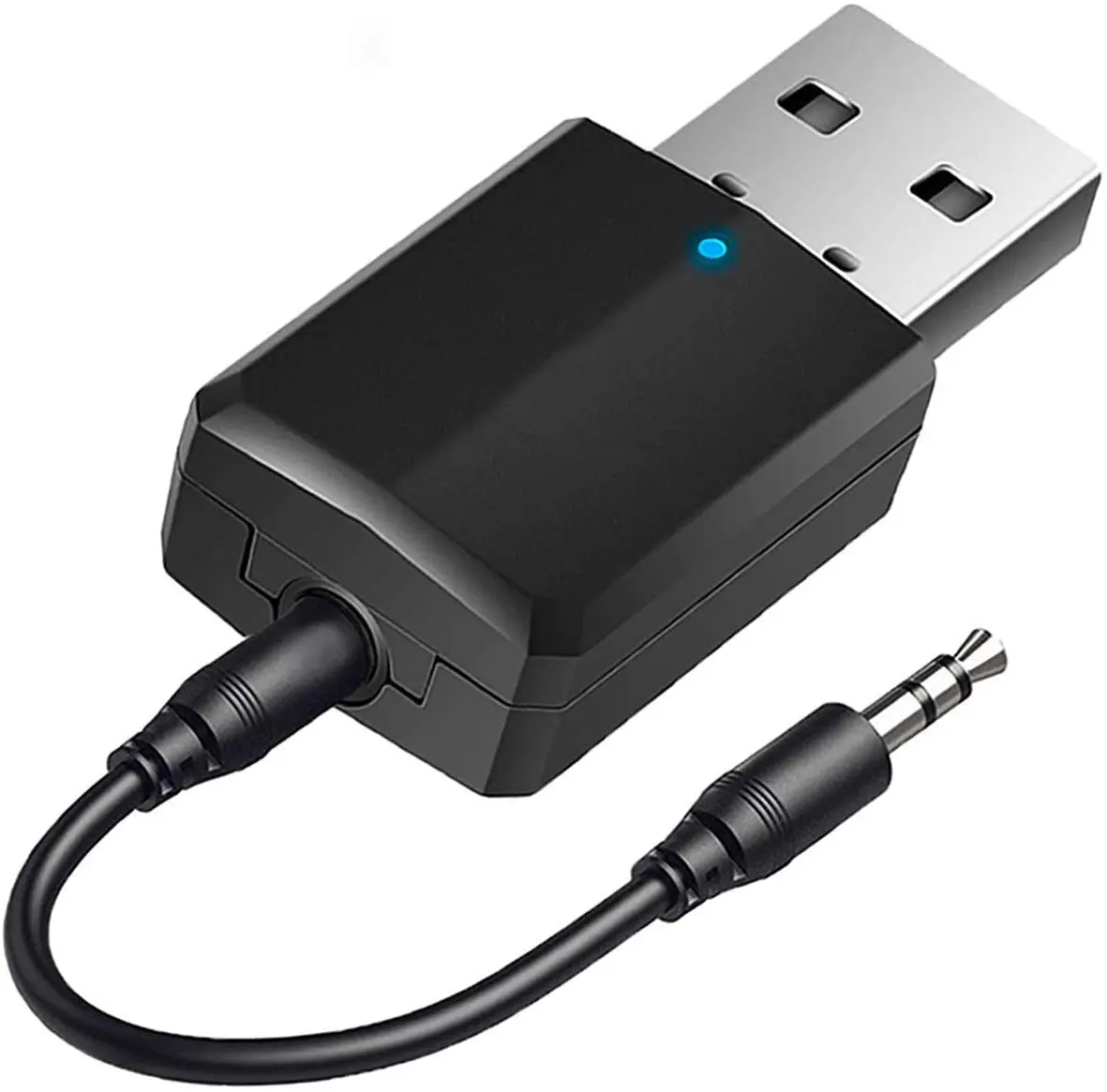 

USB Bluetooth 5.0 Audio Transmitter Receiver 2-in-1 Wireless 3.5mm Aux Portable Mini Bluetooth V5.0+ EDR Adapter Dongle