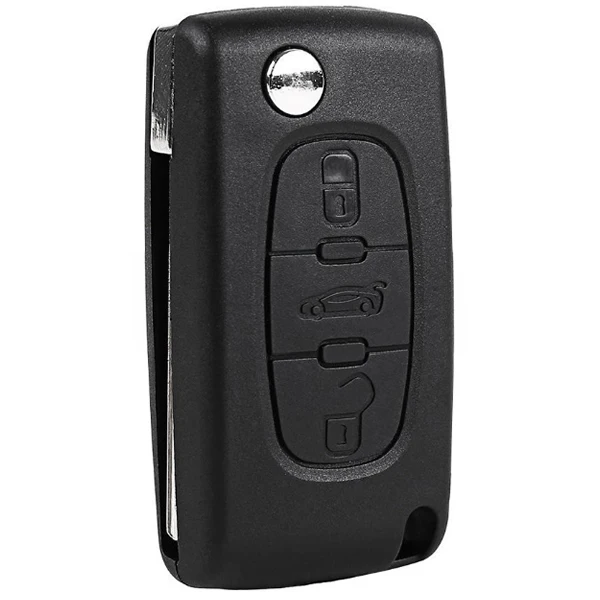 Чехол для пульта дистанционного управления совместимый с Peugeot 407 SW 3 кнопки cl 99 S0208