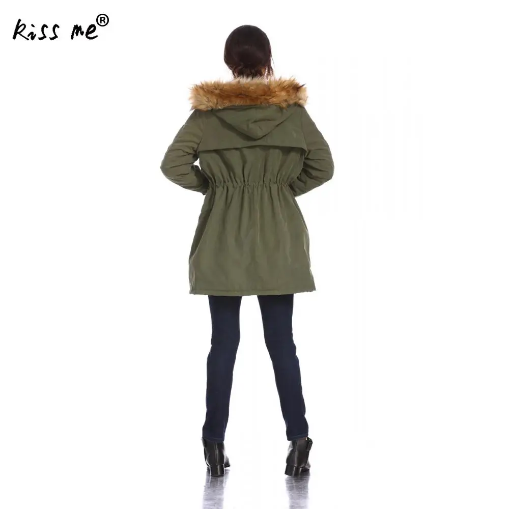 Однотонный зимний уличный пуховик с капюшоном Регулируемая Талия походный для