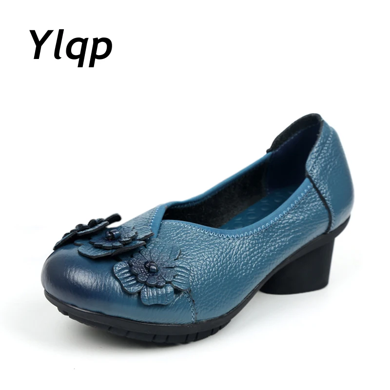 Wholesale Women's Shoes Original National Handmade Leather Pumps 2019 Autumn Antiskid Soft Non-slip Rubber Soles | Обувь