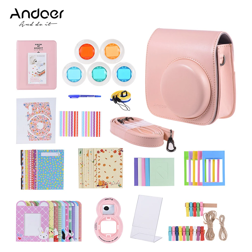 Набор аксессуаров Andoer 14 в 1 для Fujifilm Instax Mini 8/8 +/8s/9 w/чехол