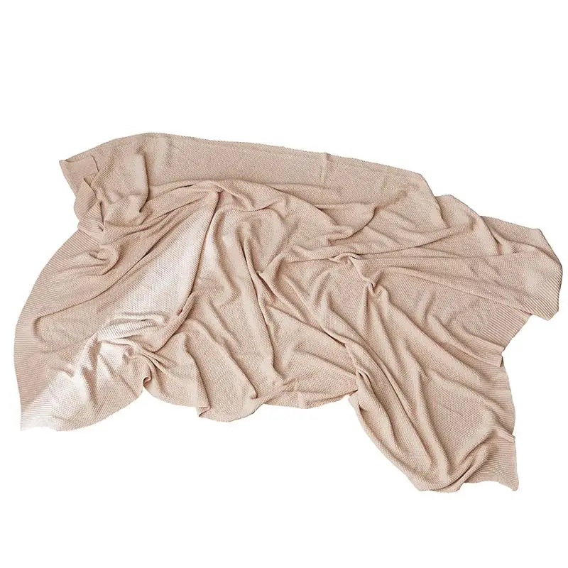 値段 2020ピンクの綿固体ニットワッフル毛布現代のソフトベッドの椅子ソファソファホーム昼寝毛布