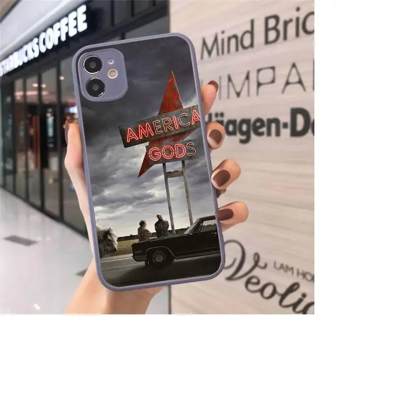 

American Gods movie color sexy Phone Case Matte Transparent for iPhone 7 8 11 12 s mini pro X XS XR MAX Plus cover funda