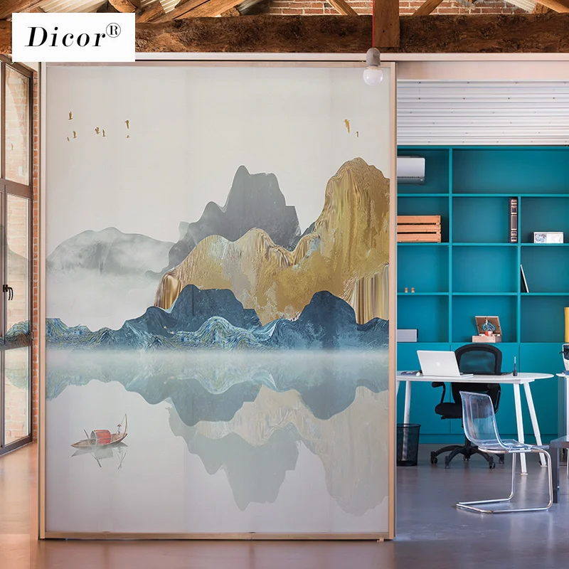 [Серия с природными пейзажами] Большая роскошная матовая пленка на окно