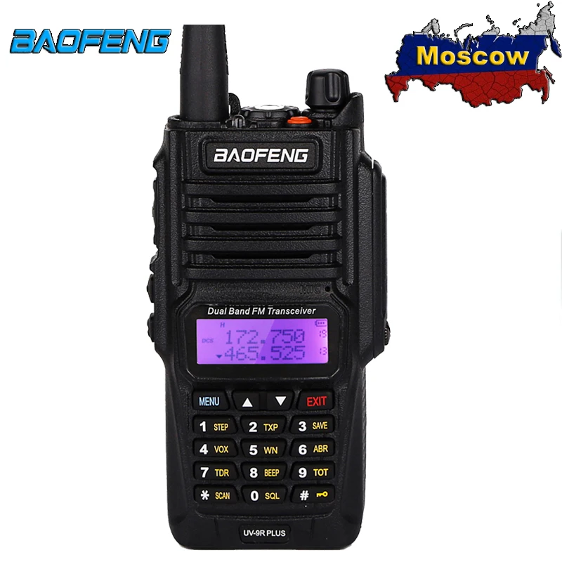 Портативная двухсторонняя рация Baofeng UV 9R Plus IP68 136 174/400 520 МГц CB Ham VHF/UHF