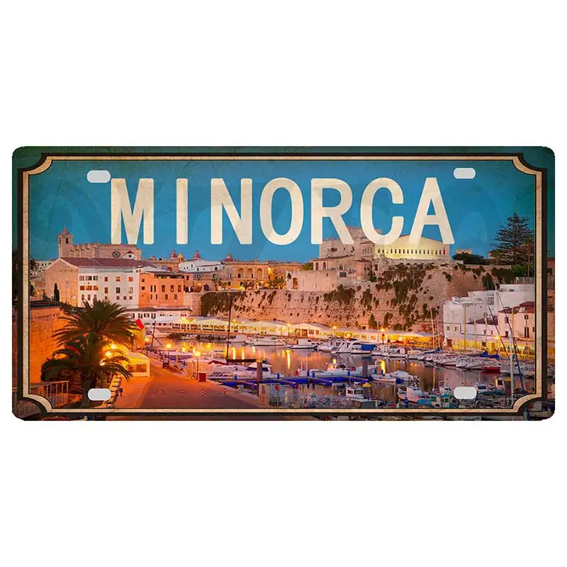 30X15CM Крит Закинф Санторини греческий остров пляж металлическая жестяная вывеска