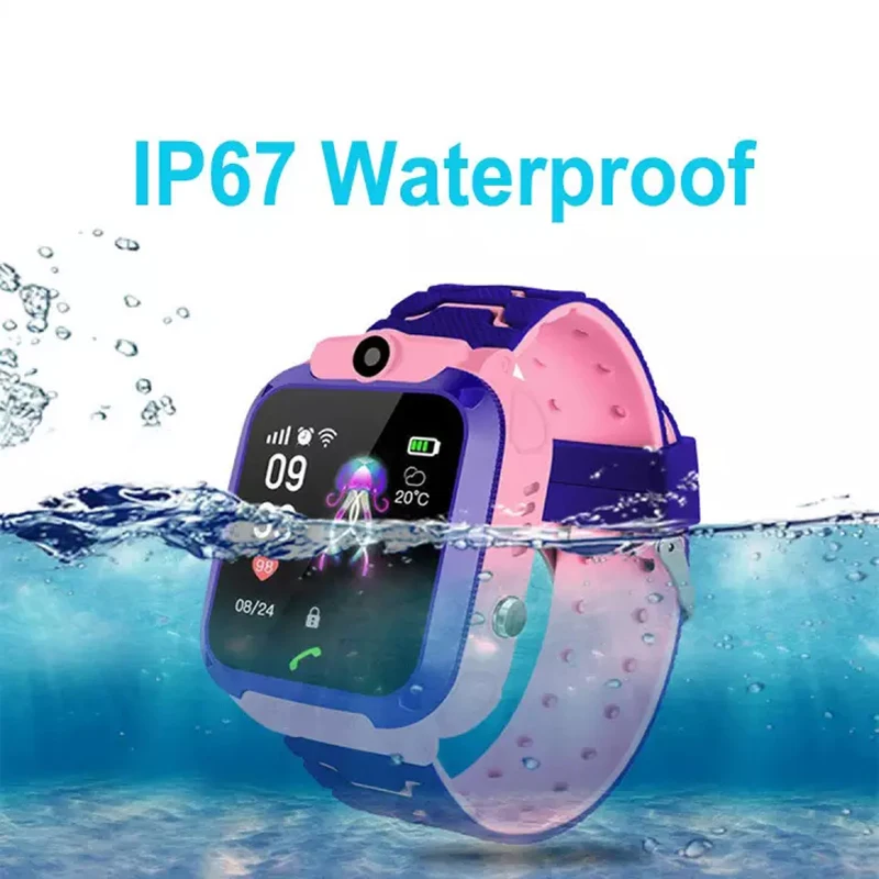 

Children's Smart Watch SOS Phone Watch Smartwatch For Kids With Sim Card Photo Waterproof IP67 Kids Gift For IOS Android