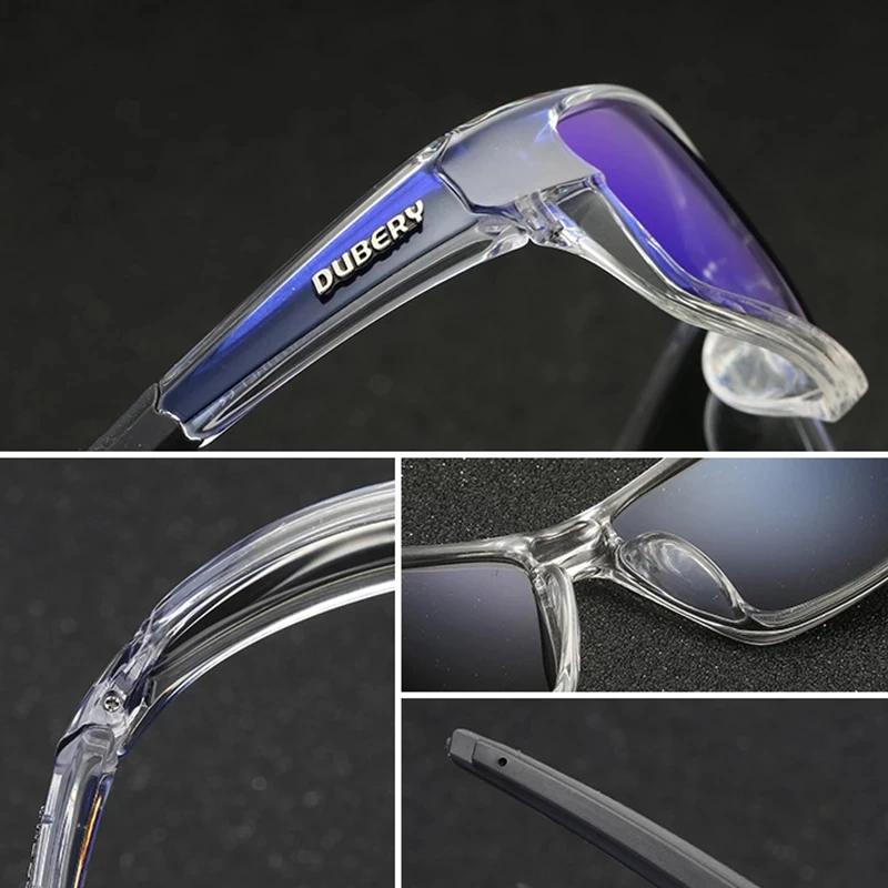 

DUBERY New Polarized Sunglasses Men's Square Driving Sport Sun Glasses For Men Women Brand Luxury Mirror Shades Oculos UV400