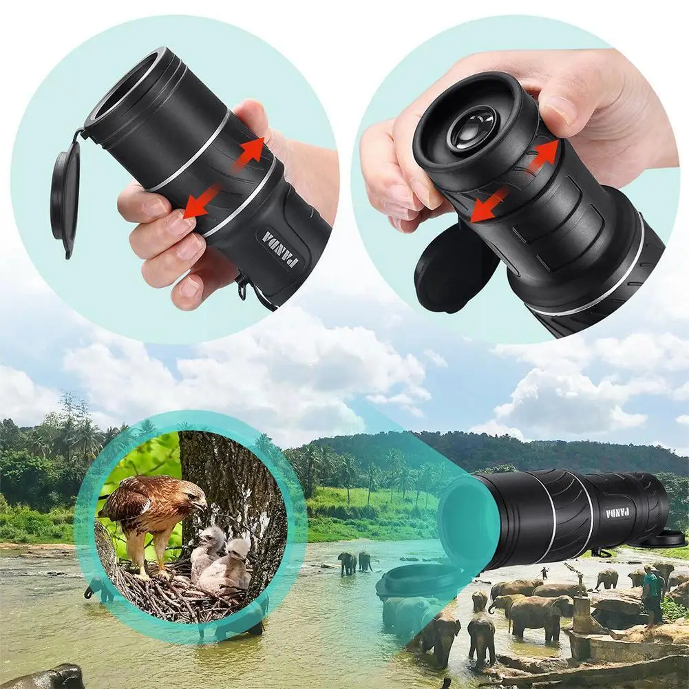 

Day Night 40x60 Hunting Binoculars Powerful Hiking Telescope Level Low Pocket Telescope Night Light For Camping Z9a7