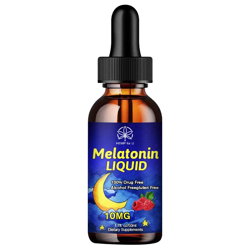 

HFU 5MG Melatonin Drops Help Save Sleep Improve Insomnia Help the Elderly Fall Asleep Quickly Melatonin Liquid Health Supplement