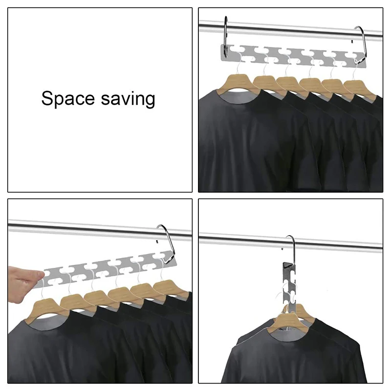 

Space Saving Clothes Hangers, ic Closet Hanger Organizers,4 Pack Wardrobe Clothing Cascading Hangers