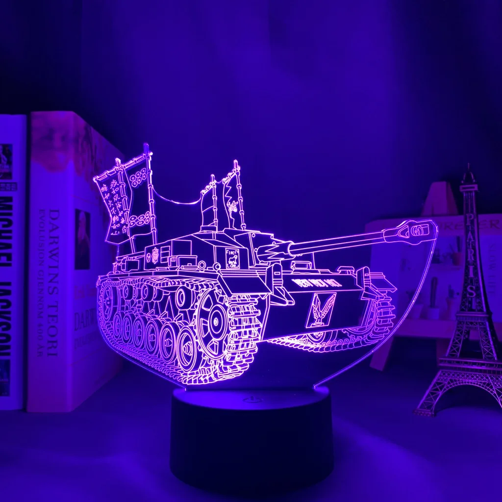 

Girls Und Panzer Night Light Bedroom Decoration Light Birthday Gift Anime 3D Lamp Led Lights for Bedroom