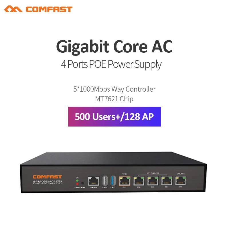 Comfast гигабитный AC Wifi Балансировка нагрузки шлюз маршрутизации основной + 4 порта